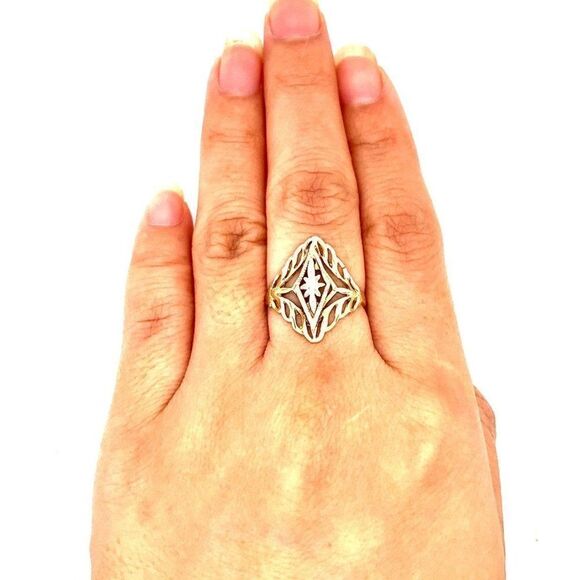 14k Two-Tone Woman's Ring - Picture 6 of 8